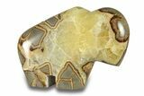 Calcite-Filled Polished Septarian Bison - Utah #264586-3
